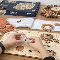 ROBOTIME Rokr 3D dřevěné puzzle Nástěnné hodiny Zodiac 168 dílků