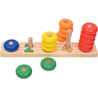GOKI Třídící hra Naučte se počítat s dřevěnými kroužky