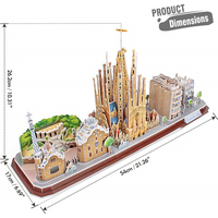 CUBICFUN 3D puzzle CityLine panorama: Barcelona 186 dílků