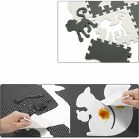 Matadi Pěnové puzzle šedé Zvířátka a tvary (28x28)