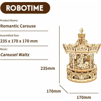 ROBOTIME Rokr 3D dřevěné puzzle Romantický kolotoč 336 dílků