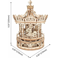 ROBOTIME Rokr 3D dřevěné puzzle Romantický kolotoč 336 dílků