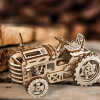 ROBOTIME Rokr 3D dřevěné puzzle Traktor 135 dílků