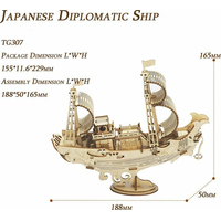 ROBOTIME Rolife 3D dřevěné puzzle Japonská diplomatická loď 91 dílků