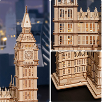 ROBOTIME Rolife Svítící 3D dřevěné puzzle Big Ben 220 dílků