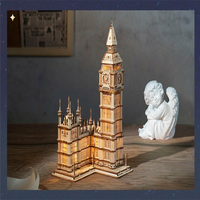 ROBOTIME Rolife Svítící 3D dřevěné puzzle Big Ben 220 dílků