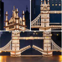 ROBOTIME Rolife Svítící 3D dřevěné puzzle Tower Bridge 113 dílků