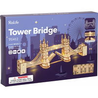 ROBOTIME Rolife Svítící 3D dřevěné puzzle Tower Bridge 113 dílků