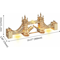 ROBOTIME Rolife Svítící 3D dřevěné puzzle Tower Bridge 113 dílků