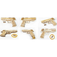 UGEARS 3D puzzle Pistole Wolf-01 62 dílků