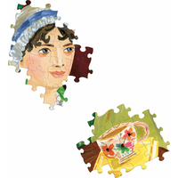 EEBOO Čtvercové puzzle Čtenářský klub Jane Austen 1000 dílků