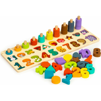 ECOTOYS Dřevěné vkládací počítadlo 3v1