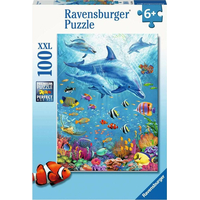 RAVENSBURGER Puzzle Mezi delfíny XXL 100 dílků