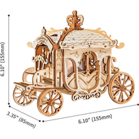 ROBOTIME Rolife 3D dřevěné puzzle Klasický kočár 92 dílků