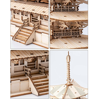 ROBOTIME Rolife 3D dřevěné puzzle Pětipatrová pagoda 275 dílků