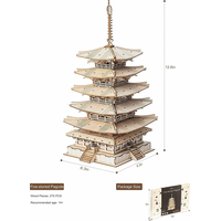 ROBOTIME Rolife 3D dřevěné puzzle Pětipatrová pagoda 275 dílků