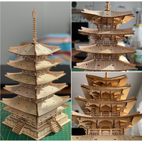 ROBOTIME Rolife 3D dřevěné puzzle Pětipatrová pagoda 275 dílků