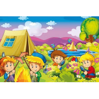 ART PUZZLE Dřevěné puzzle Zvědaví táborníci 25 dílků