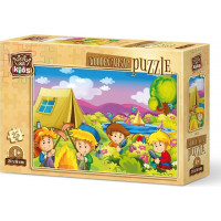ART PUZZLE Dřevěné puzzle Zvědaví táborníci 25 dílků