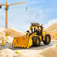 ROBOTIME Rokr 3D dřevěné puzzle Buldozer 211 dílků