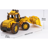 ROBOTIME Rokr 3D dřevěné puzzle Buldozer 211 dílků