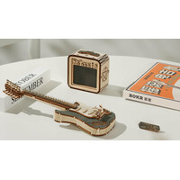 ROBOTIME Rokr 3D dřevěné puzzle Elektrická kytara 140 dílků