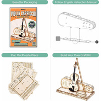 ROBOTIME Rokr 3D dřevěné puzzle Houslové Capriccio 82 dílků