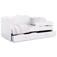 Dětská jednolůžková postel LILI se šuplíkem 180x80 cm - bílá
