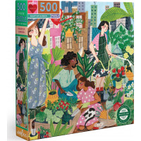 EEBOO Čtvercové puzzle Střešní zahrádka 500 dílků