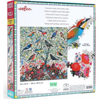 EEBOO Čtvercové puzzle Strom zpěvných ptáků 1000 dílků