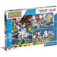 CLEMENTONI Puzzle Ježek Sonic 3x48 dílků