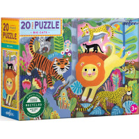 EEBOO Puzzle Velké kočky 20 dílků