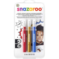 SNAZAROO Štětce Brush Pen s barvami na obličej - Dobrodružství