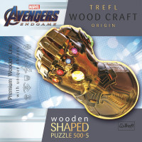 TREFL Wood Craft Origin puzzle Marvel: Rukavice nekonečna 505 dílků