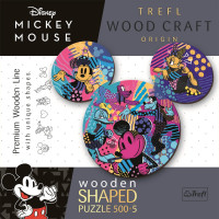 TREFL Wood Craft Origin puzzle Mickey Mouse 505 dílků