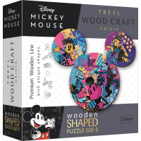 TREFL Wood Craft Origin puzzle Mickey Mouse 505 dílků