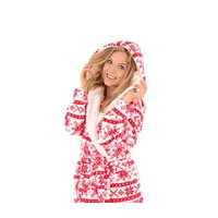 Dámský župan SNOW červený vzor