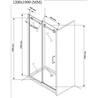 Sprchové dveře MAXMAX Rea NIXON 120 cm