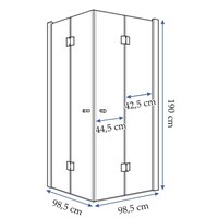 Sprchový kout FOLD 100x100 cm