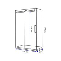 Sprchový kout WHISTLER 80x120 cm