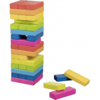 GOKI Balanční hra dřevěná věž Jenga duhová