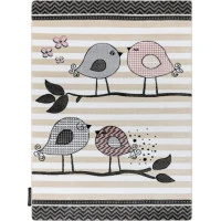 Dětský kusový koberec Petit Birds cream