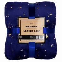 Deka přehoz SPARKLE STAR 150x200 cm - tmavě modrá