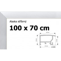 BFHM Alaska hliníkový rám na puzzle 100x70cm - stříbrný