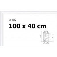 BFHM Plastový rám na puzzle 100x40cm - bílý