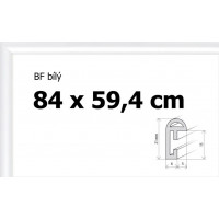 BFHM Plastový rám na puzzle 84x59,4cm - bílý
