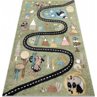 Dětský kusový koberec Fun Route Street animals green