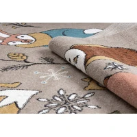 Dětský kusový koberec Fun Forester beige