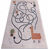 Dětský kusový koberec Fun Game llama beige