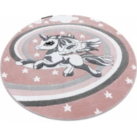 Dětský kusový koberec Petit Pony pink kruh